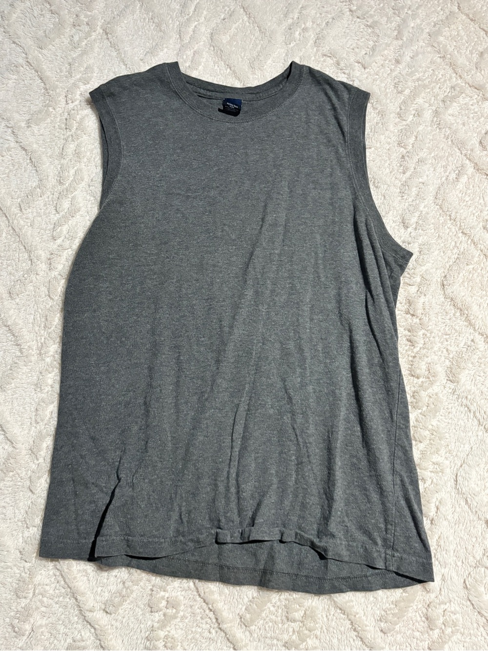 Grey medium gap muscle tank